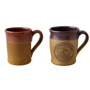 Cold Mountain Pottery Foster‎ the Future 2010 2012 Stoneware Coffee Mug Set of 2